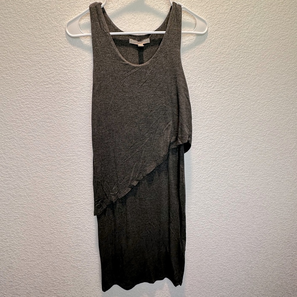 Gray sleeveless layered dress